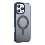 For iPhone 16 Pro Max Mutural Armor Series MagSafe Magnetic Holder Phone Case(Blue)