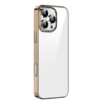 For iPhone 16 Pro Max Mutural Jiantou Series Electroplating Hybrid PC Phone Case(Mocha Gold)