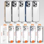 For iPhone 16 Pro Max Mutural Jiantou Series Electroplating Hybrid PC Phone Case(Dark Blue) - Image 7