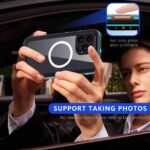 For iPhone 16 Pro Max RedPepper Transparent Dot IP68 Waterproof Triple-proof MagSafe Phone Case(Black Blue) - Image 3