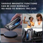 For iPhone 16 Pro Max RedPepper Transparent Dot IP68 Waterproof Triple-proof MagSafe Phone Case(Black Dark Grey) - Image 5