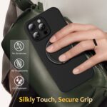 For iPhone 13 Pro Liquid Silicone MagSafe Phone Case with Rotating Holder(Black) - Image 7