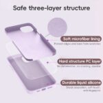 For iPhone 12 Pro Fine Hole Pure Color Liquid Silicone MagSafe Phone Case(Black) - Image 5