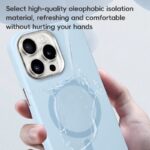 For iPhone 12 Pro Metal Lens Frame Liquid Silicone MagSafe Phone Case(Midnight Blue) - Image 3