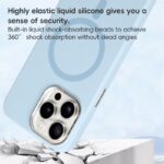 For iPhone 12 Pro Metal Lens Frame Liquid Silicone MagSafe Phone Case(Midnight Blue) - Image 8