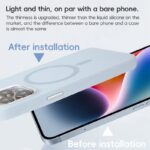 For iPhone 12 Pro Metal Lens Frame Liquid Silicone MagSafe Phone Case(Midnight Blue) - Image 9