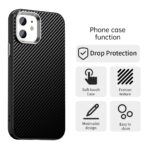For iPhone 12 Carbon Fiber Series IMD Phone Case(Black) - Image 2