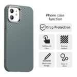 For iPhone 12 Carbon Fiber Series IMD Phone Case(Grey) - Image 2