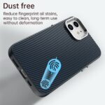 For iPhone 12 Carbon Fiber Series IMD Phone Case(Blue) - Image 4