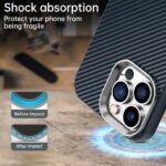 For iPhone 12 Pro Carbon Fiber Series IMD Phone Case(Blue) - Image 3