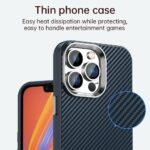 For iPhone 12 Pro Carbon Fiber Series IMD Phone Case(Blue) - Image 5