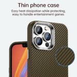 For iPhone 12 Pro Carbon Fiber Series IMD Phone Case(Brown) - Image 5