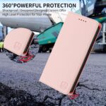 For iPhone 12 / 12 Pro RC01 Dual-Folded Magnetic Suction RFID Leather Phone Case(Pink) - Image 7