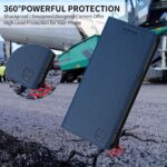 For iPhone 12 / 12 Pro RC01 Dual-Folded Magnetic Suction RFID Leather Phone Case(Dark Blue) - Image 7