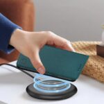 For iPhone 12 / 12 Pro RC01 Dual-Folded Magnetic Suction RFID Leather Phone Case(Dark Green) - Image 8