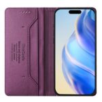 For iPhone 12 / 12 Pro RC01 Dual-Folded Magnetic Suction RFID Leather Phone Case(Violet) - Image 3