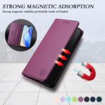 For iPhone 12 / 12 Pro RC01 Dual-Folded Magnetic Suction RFID Leather Phone Case(Violet) - Image 6