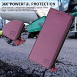 For iPhone 12 / 12 Pro RC01 Dual-Folded Magnetic Suction RFID Leather Phone Case(Violet) - Image 7