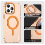 For iPhone 15 Pro IMAK Candy Series Shockproof MagSafe Phone Case(Orange) - Image 2