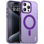For iPhone 15 Pro IMAK Candy Series Shockproof MagSafe Phone Case(Purple)