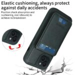 For iPhone 15 BETOPNICE Vertical Flip Detachable MagSafe Wallet Phone Case(Green) - Image 7