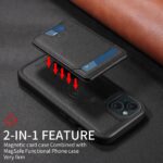 For iPhone 15 BETOPNICE Vertical Flip Detachable MagSafe Wallet Phone Case(Black) - Image 3