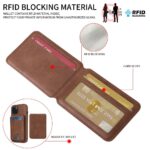For iPhone 15 BETOPNICE Vertical Flip Detachable MagSafe Wallet Phone Case(Brown) - Image 2
