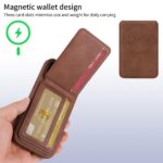 For iPhone 15 BETOPNICE Vertical Flip Detachable MagSafe Wallet Phone Case(Brown) - Image 4