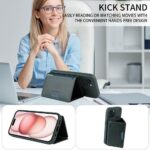 For iPhone 15 BETOPNICE Horizontal Flip Detachable MagSafe Wallet Phone Case(Green) - Image 5