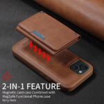 For iPhone 15 BETOPNICE Horizontal Flip Detachable MagSafe Wallet Phone Case(Brown) - Image 3