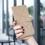 For iPhone 12 / 12 Pro Geometric Pattern RFID Leather Phone Case(Beige) - Image 7
