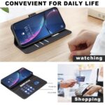 For iPhone 12 / 12 Pro Geometric Pattern RFID Leather Phone Case(Black) - Image 5