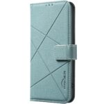 For iPhone 12 / 12 Pro Geometric Pattern RFID Leather Phone Case(Green) - Image 2