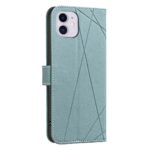 For iPhone 12 / 12 Pro Geometric Pattern RFID Leather Phone Case(Green) - Image 3