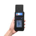 For iPhone 14 Plus Denior D28 Retro Texture RFID MagSafe Vertical Flip Card-slot Phone Case(Black) - Image 6