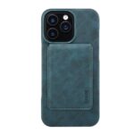 For iPhone 14 Plus Denior D28 Retro Texture RFID MagSafe Vertical Flip Card-slot Phone Case(Blue) - Image 2