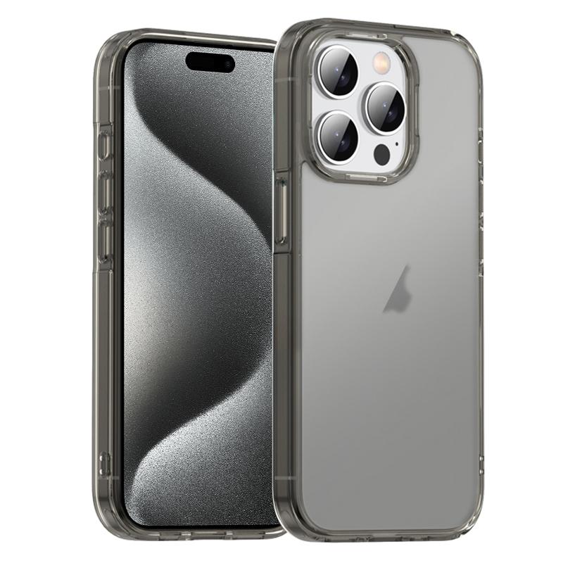 EDA008201506B.jpg For iPhone 15 Pro iPAKY Phantom Series Shockproof PC+TPU Phone Case(Matte Black) - Image 1