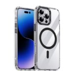 For iPhone 16 Pro Max iPAKY Mingxing Series MagSafe Magnetic Shockproof PC+TPU Phone Case(Transparent + Black)