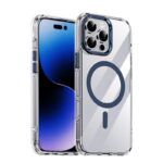 For iPhone 16 Pro Max iPAKY Mingxing Series MagSafe Magnetic Shockproof PC+TPU Phone Case(Transparent + Blue)