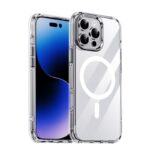 For iPhone 16 Pro Max iPAKY Mingxing Series MagSafe Magnetic Shockproof PC+TPU Phone Case(Transparent + Silver)