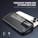 For iPhone 16 Pro Max iPAKY Pioneer Series Carbon Fiber PC+TPU Phone Case(Black) - Image 3