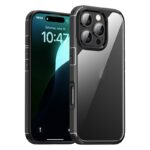 For iPhone 16 Pro Max iPAKY YJ Series Transparent PC+TPU Phone Case(Black)