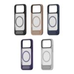 For iPhone 15 Kalebol MagSafe Invisible Tilt Holder PC Hybrid TPU Case(Navy Blue) - Image 2