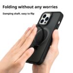 For iPhone 14 Pro Max Kalebol Metal Lens Frame MagSafe Holder Frosted PC Phone Case(Grey) - Image 4