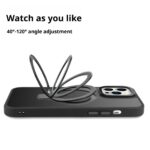 For iPhone 14 Pro Max Kalebol Metal Lens Frame MagSafe Holder Frosted PC Phone Case(Grey) - Image 5