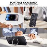 For iPhone 13 Pro Max Three-core Mecha 360 Degree Rotation Magnetic Holder Phone Case(Black) - Image 6