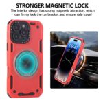 For iPhone 13 Pro Max Three-core Mecha 360 Degree Rotation Magnetic Holder Phone Case(Red) - Image 4
