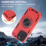 For iPhone 13 Pro Max Three-core Mecha 360 Degree Rotation Magnetic Holder Phone Case(Red) - Image 5