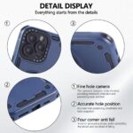 For iPhone 13 Pro Max Three-core Mecha 360 Degree Rotation Magnetic Holder Phone Case(Royal Blue) - Image 3