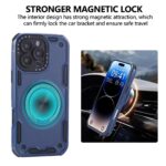 For iPhone 13 Pro Max Three-core Mecha 360 Degree Rotation Magnetic Holder Phone Case(Royal Blue) - Image 4